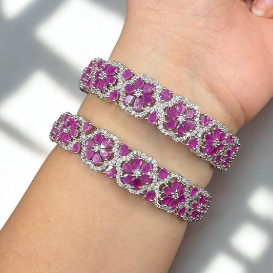 Flourish Bangles - Ruby