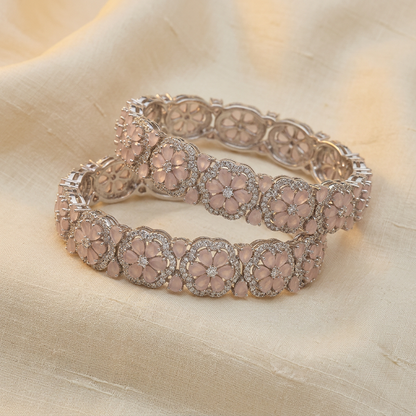 Flourish Bangles - Pink