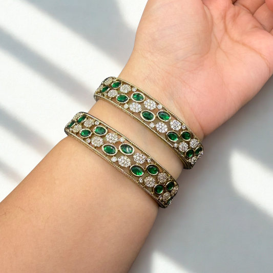 Kara Bangles - Emerald